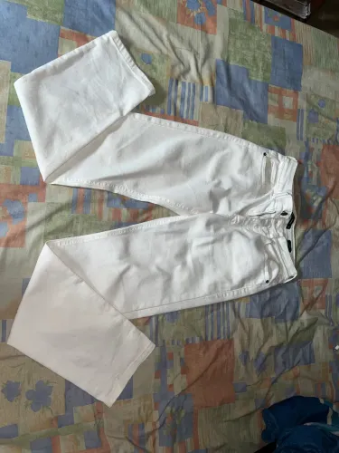 CALÇA RETA BRANCA/CREME