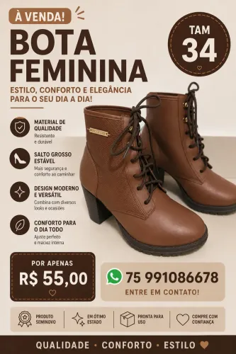 Bota coturno marrom Dakota