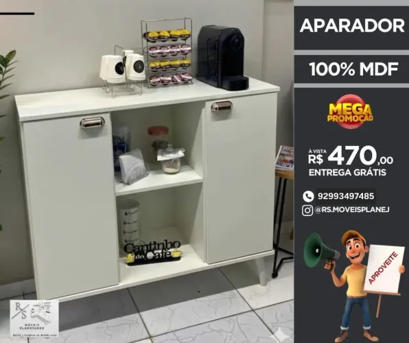 Aparador buffet em mdf, entrega gratis 