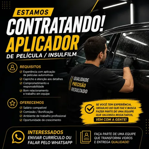 Contratamos Aplicador película / Insulfilm