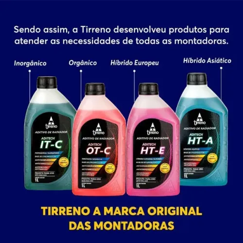 Aditivo de radiador Tirreno - Original das montadoras - Arrefecimento