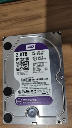 Hd 2tb Sata3 Western Wd Purple Intelbras Cftv Dvr Wd20purx Púrpura Usado sem erros