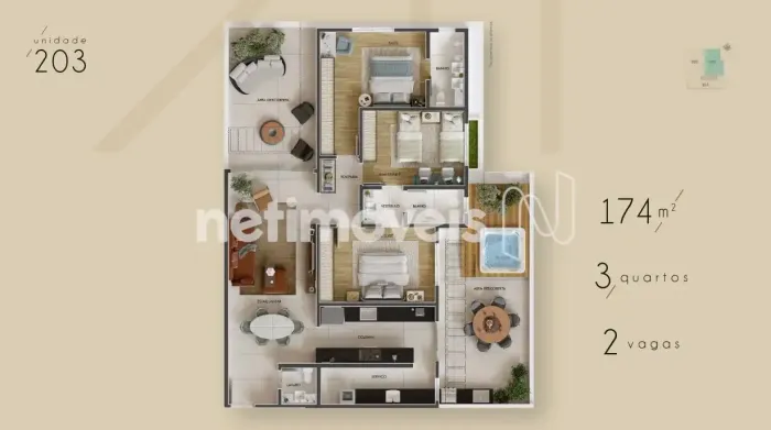 Venda Apartamento 3 quartos Vila Paris Belo Horizonte