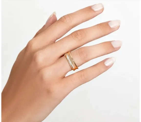 Aliança Santorini Em Ouro Amarelo 18k Com 20 Pontos De Diamantes - 6 Mm