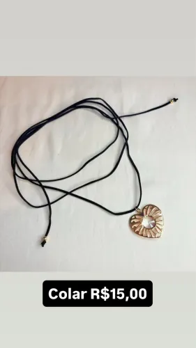 Chocker colar preto de coração