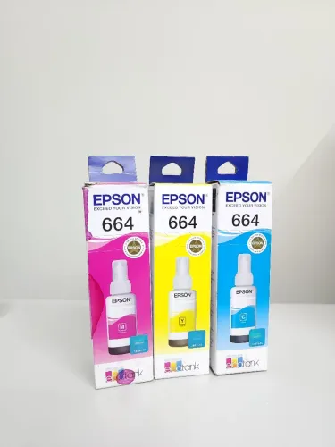 Tintas Originais Epson 664 70ml - Amarela, Azul e Rosa | Entrego