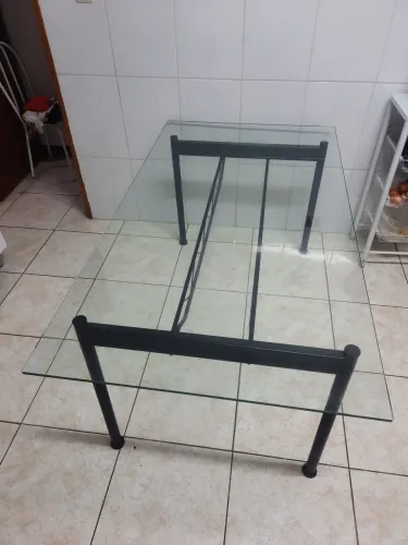 Mesa de vidro 162x88 cm