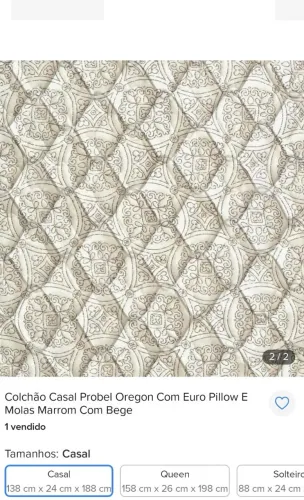 Vendo colchão de casal semi-novo