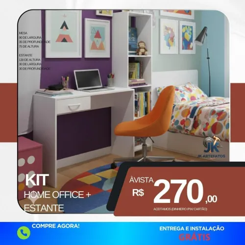 Kit escrivaninha escritório