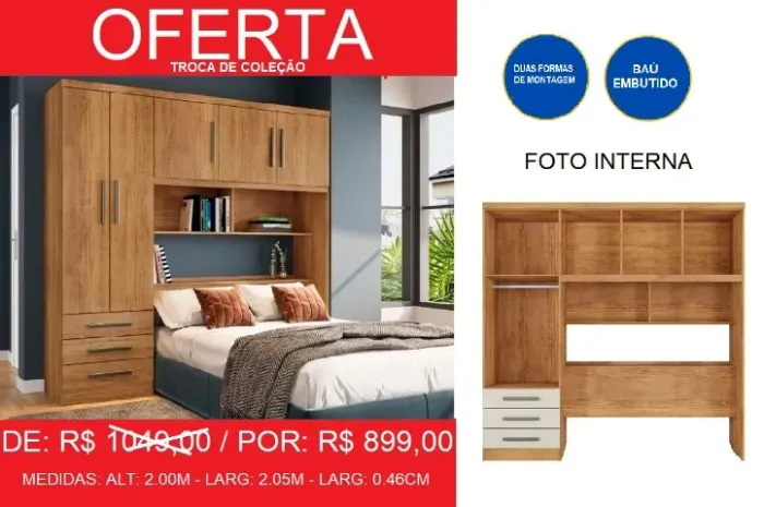 Armario para Cama Embutida -OFERTA-