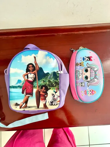 Mochila Moana e estojo infantil
