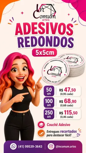 Adesivos recortados personalizados para empresa