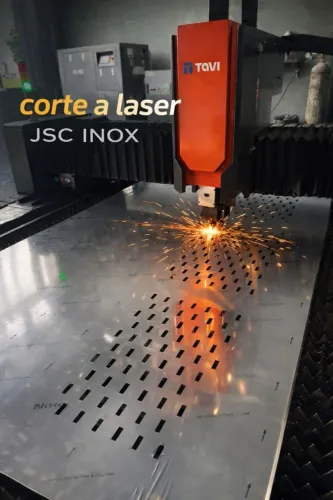 Corte a laser em aço inox- JSC INOX