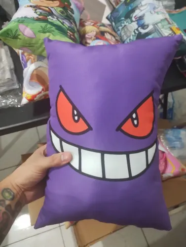 Almofada Gengar Pokemon - NerdDog Store - Ash Ghost Type Pokémon Pokeball Pokebola Pikachu