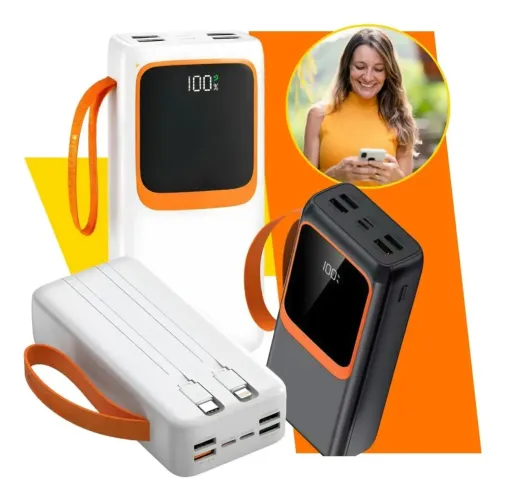 Carregador Portátil Power Bank Turbo 30000mah Universal 22.5w Com Display