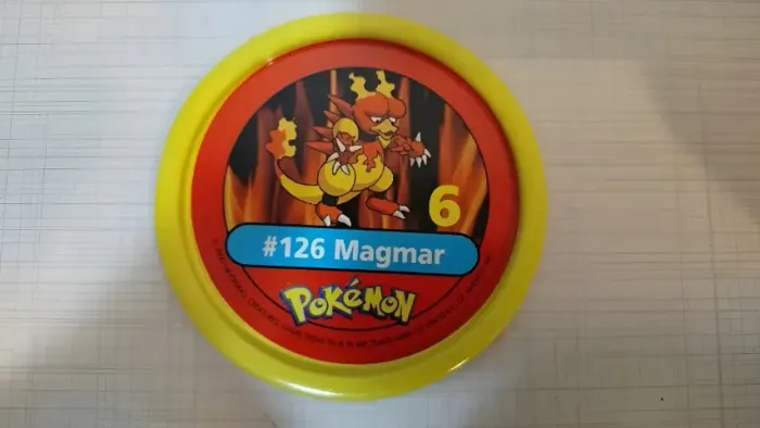 Tazos Estrela Pokémon Pokemetal #126 Magmar