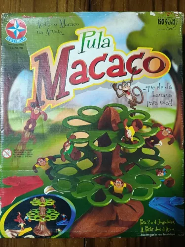 Jogo Pula Macaco Estrela (Anos 90) - 100% Completo na Caixa - Item de Colecionador