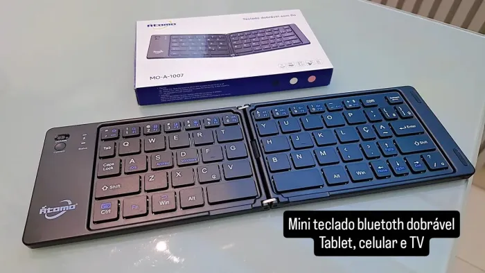 Mini teclado dobrável bluetooth,  ideal pra celular, tablet, TV e notebook 