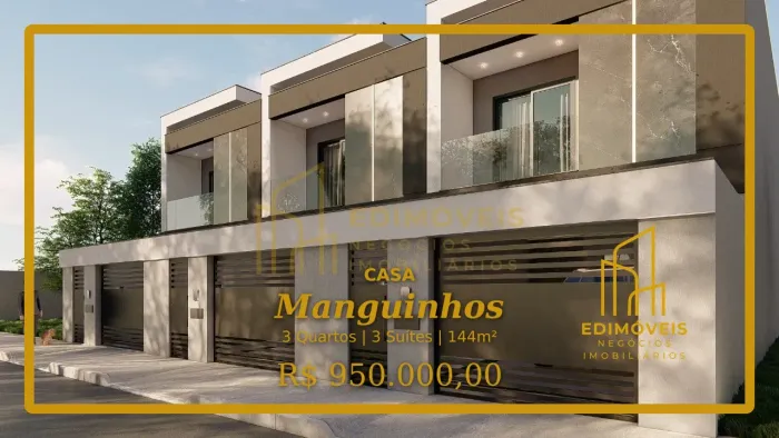 Viva com Estilo em Manguinhos: Casa Duplex com 3 Suítes e Varanda