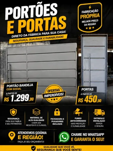 ? PORTÕES E PORTAS DIRETO DA FÁBRICA | OFERTAS IMPERDÍVEIS ?