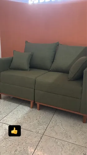 Sofá linho novo (motivo da venda vou morar fora)