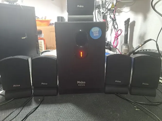 Home Theater Philco com 5 caixas sem contRole remoto PHT510 - (LER ANÚNCIO)