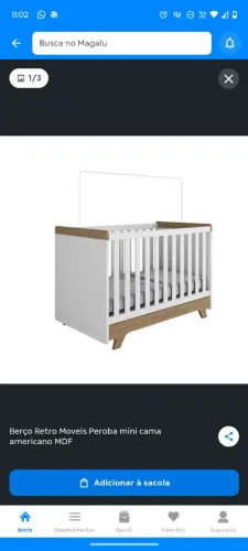 Berço ,que vira cama em perfeito estado , acompanha colchão