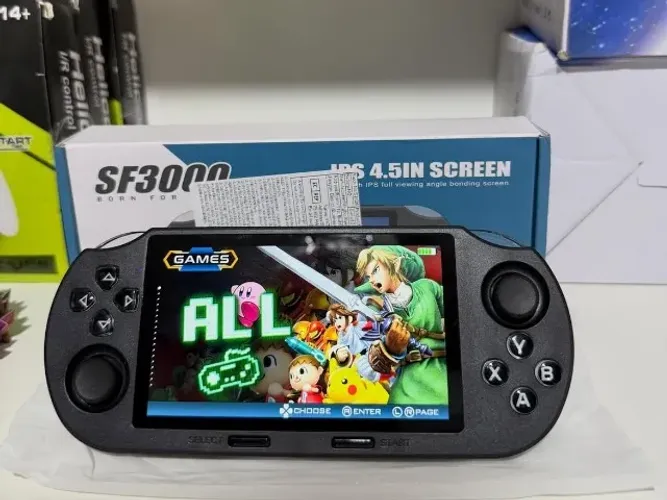Console de jogos portátil SF3000, TELA HD de 4,5? NOVO