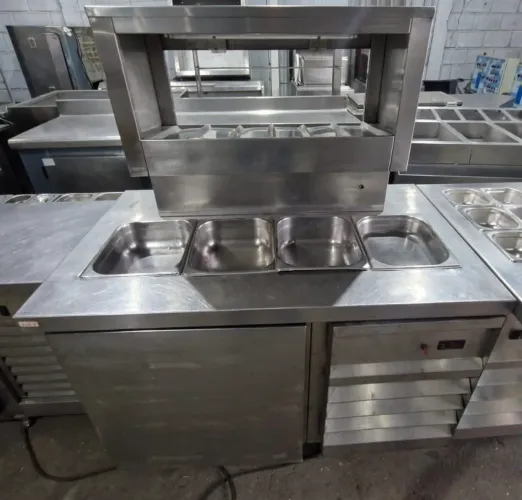 Condimentadora/Refrigerador Com pista fria em Inox 