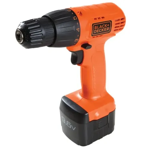 BLACK+DECKER Parafusadeira e Furadeira de 3/8 Pol. (10mm) 550 RPM com Bateria 9.6V Bivolt 