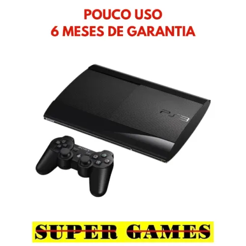 PS3 super slim 250gb pouco uso, Loja física desde 2004. próximo ao metrô. AvaliamosTroca