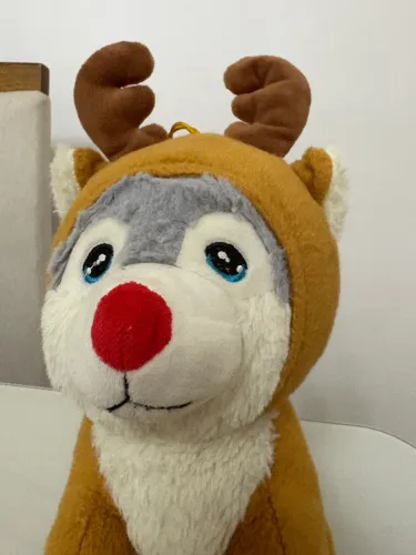 Rena de Touca de Pelúcia - 34cm - 1 unidade - Rizzo