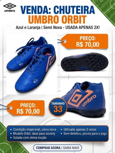 Chuteira Umbro n 33