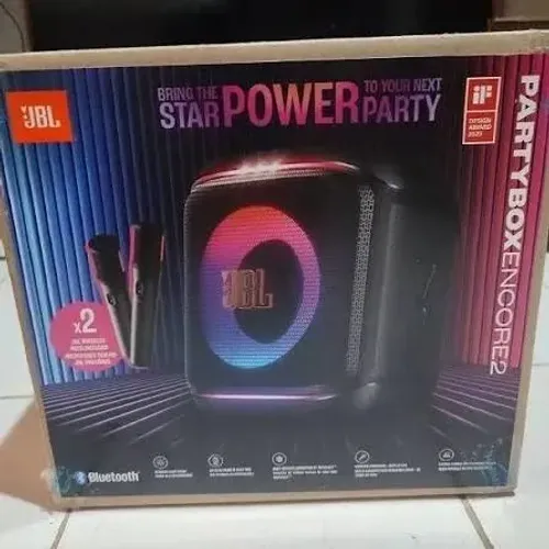 JBL Partybox Encore 2 com microfone