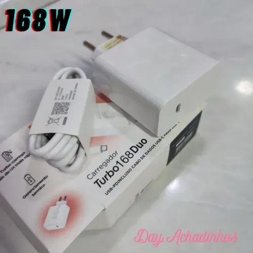 Carregador Turbo Power Xiaomi Super Rápido 168w Tipo-C (NOVO)