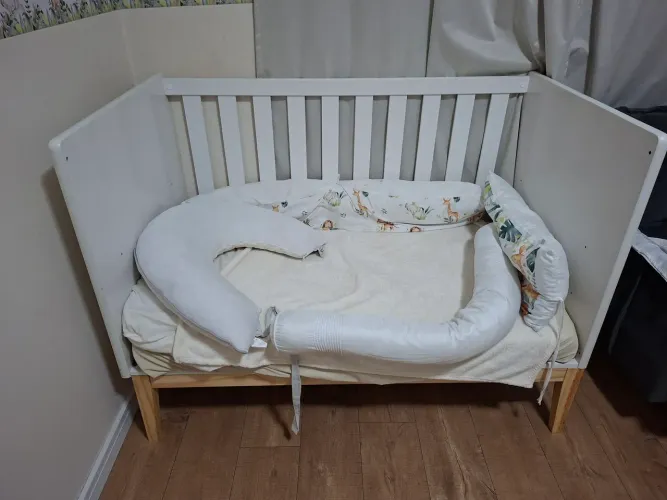 Berço 3 alturas vira mini cama infantil com colchão