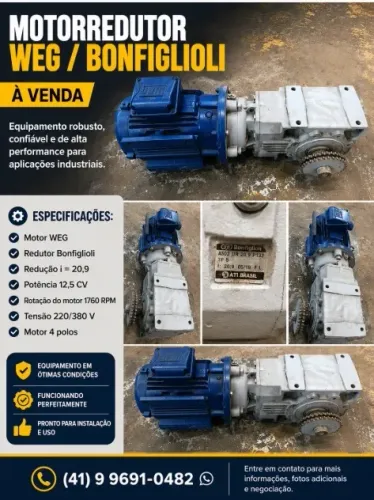 Motorredutor WEG / bonfiglioli 12,5cv 220/380V