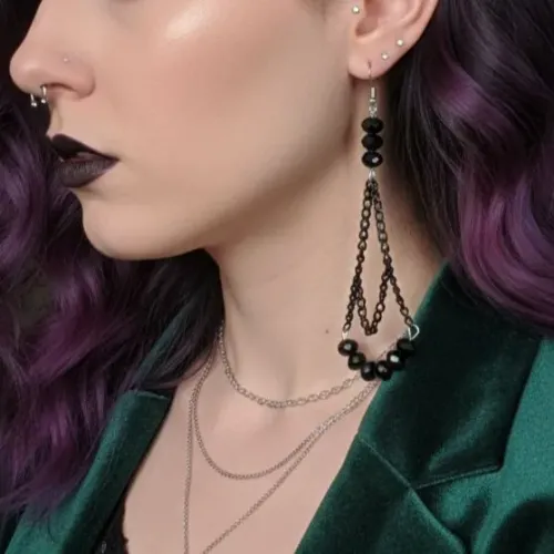 Brinco de correntes (feito à mão)