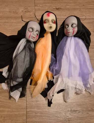 bonecas eletrônicas halloween com luz