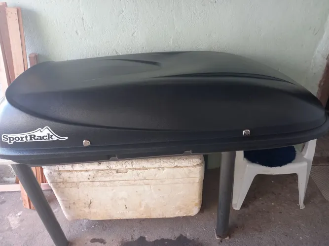 Bagageiro de teto maleiro com chave SportRack 450 litros preto