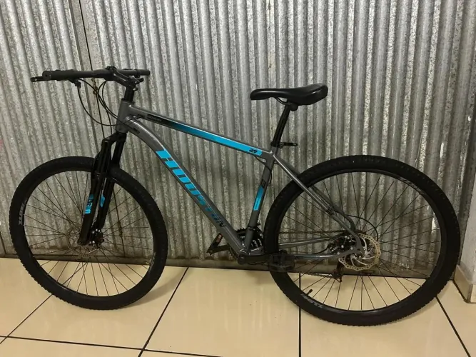 Houston Aro 29 Cinza/Azul Neon - Bem Conservada