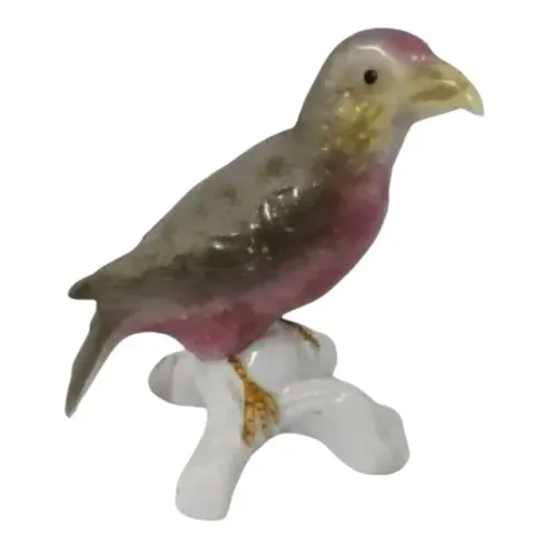 Antigo Bibelô Pássaro Porcelana Vieira De Castro Vintage