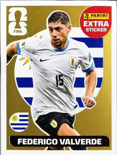 Figurinha Extra Legend Frederico Valverde Dourada 