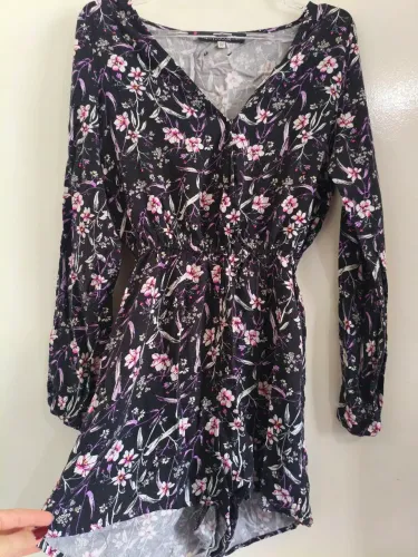 Macaquinho Floral Youcom Manga Longa - PP veste P