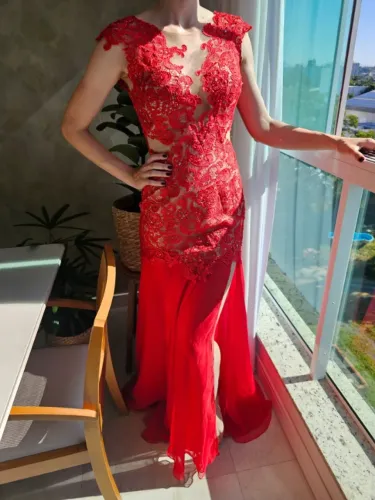 Vestido de festa vermelho