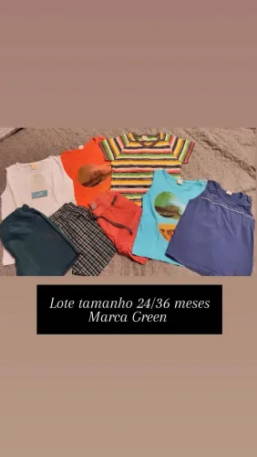 Lote roupas tamanho 24/36 meses green