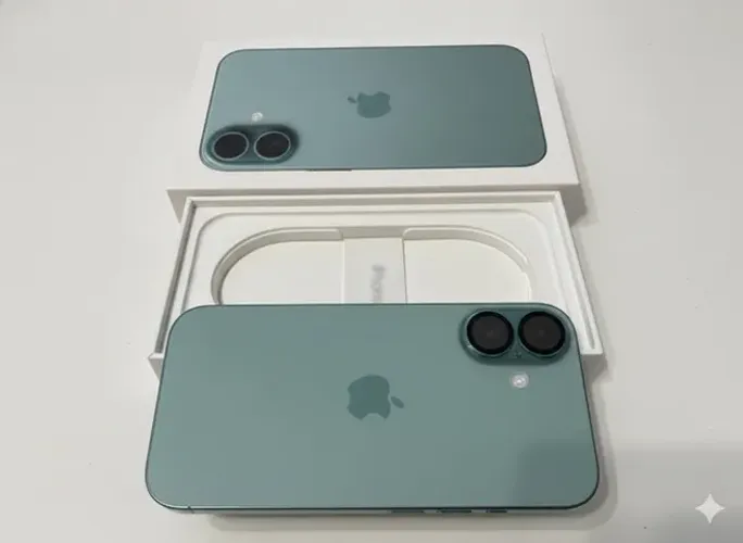 iPhone 16, 128GB, saúde da bateria 99%, cor turquesa, em perfeito estado de conservação