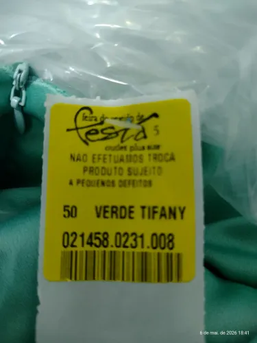 Vestido de Festa Verde Tifany - Tamanho 50 veste 46/GG