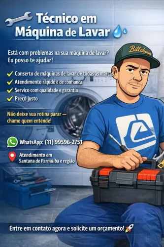 Técnico em lava e seca e máquina de lavar