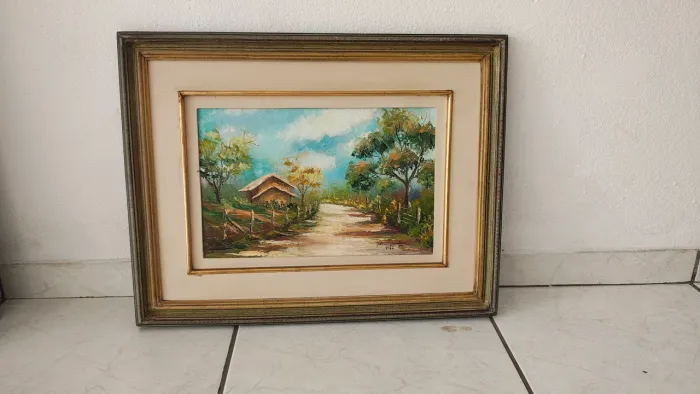 Quadro de paisagem Dulcineia Quintela 1982